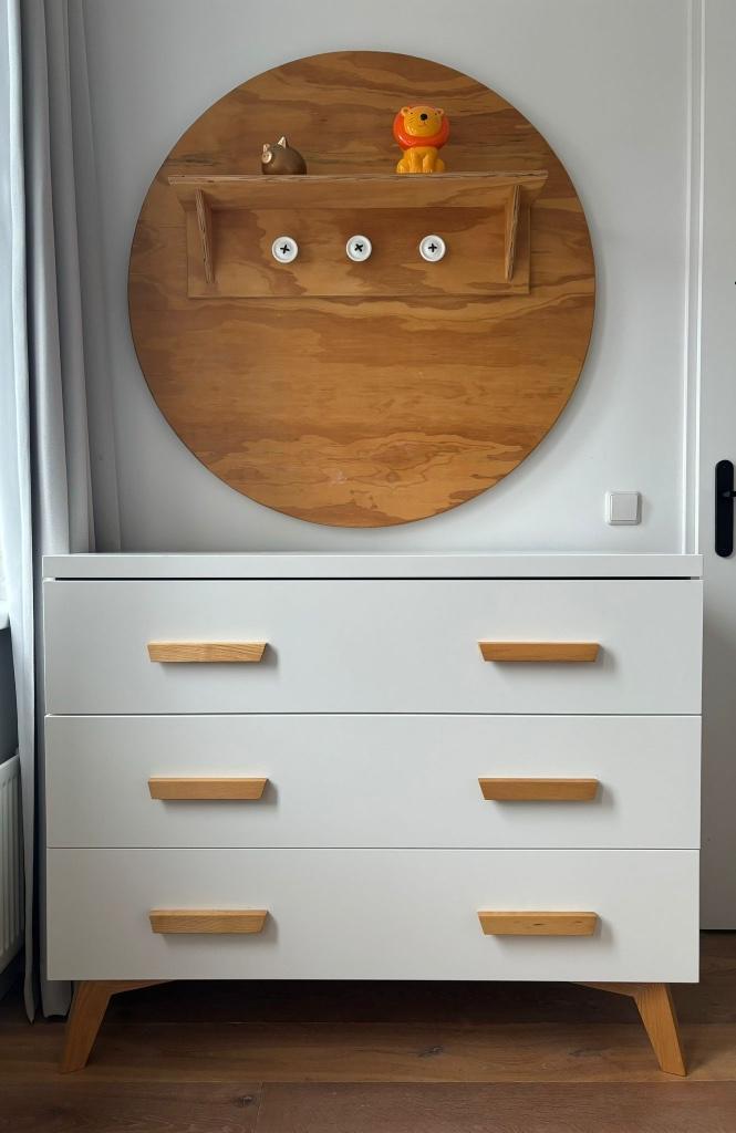 TWF commode Mika wit/hout – soft close, goede staat, Kinderen en Baby's, Kinderkamer | Commodes en Kasten, Zo goed als nieuw, Commode