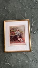 Oud prentje ‘ tafeltje wel bereid ‘, Ophalen of Verzenden