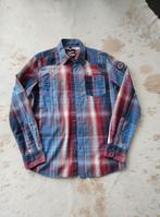 Twinlife overhemd, bordeaux-rood met blauw, maat m, z.g.a.n., Ophalen of Verzenden, Zo goed als nieuw, Blauw