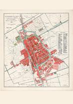 Grote landkaart plattegrond van Delft naar ontwerp uit 1917, Ophalen of Verzenden, 1800 tot 2000, Wereld, Landkaart