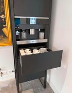 Hoge keukenkast voor oven of koffiemachine, Huis en Inrichting, Keuken | Keukenelementen, Ophalen, Gebruikt, 200 cm of meer, Zwart