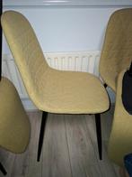 6 Gele/Oker Eetkamerstoelen, Huis en Inrichting, Stoelen, Ophalen, Gebruikt, Overige kleuren, Metaal