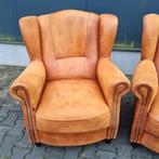 2 geleefde schapenleren Joris fauteuils sleets + BEZORGING, Gebruikt, ., Chesterfield, Ophalen of Verzenden