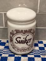 Vintage melkglazen suikerpot (051023), Gebruikt, Overige typen, Ophalen of Verzenden, Glas