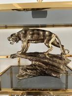 Tijger beeld goud decoratie, Verzamelen, Beelden en Beeldjes, Ophalen of Verzenden, Zo goed als nieuw, Dier