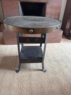 Vintage Bijzettafel met Metalen Frame, Ophalen
