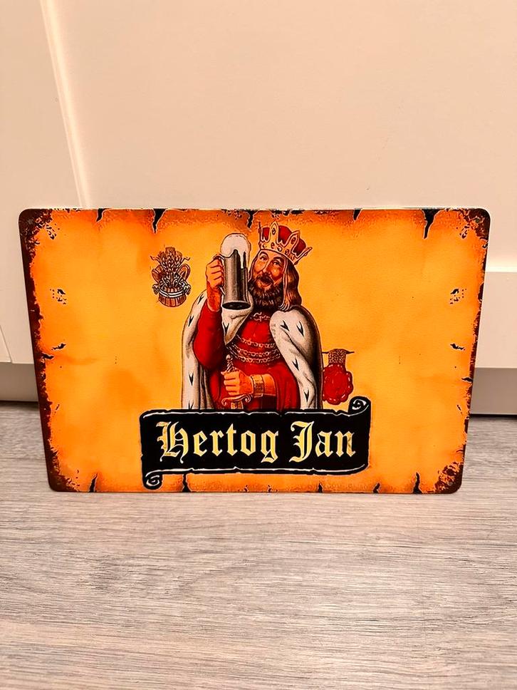Vintage reclamebord – Hertog Jan (20 x 30 cm), Verzamelen, Merken en Reclamevoorwerpen, Nieuw, Reclamebord, Ophalen of Verzenden