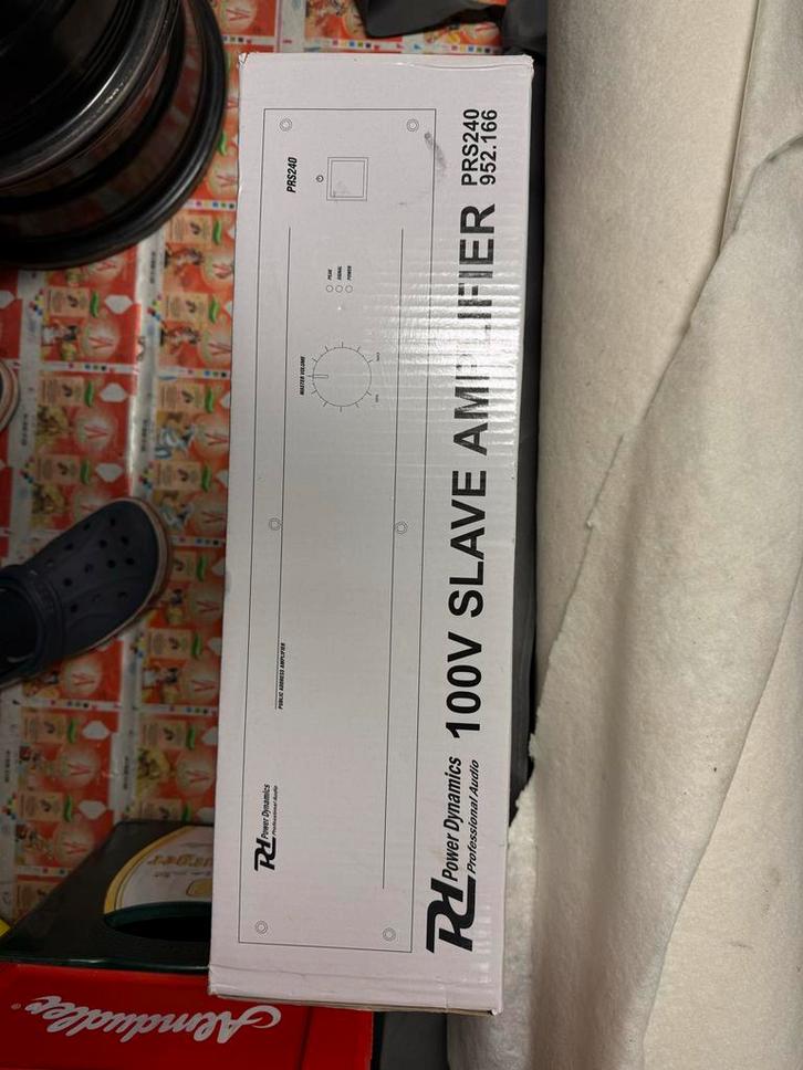 Power dynamics prs240 100V Versterker, Audio, Tv en Foto, Professionele Audio-, Tv- en Video-apparatuur, Nieuw, Ophalen of Verzenden