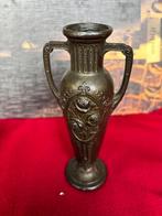 Antiek metalen Jugendstil - Art Nouveau vaasje, Antiek en Kunst, Antiek | Vazen, Ophalen of Verzenden