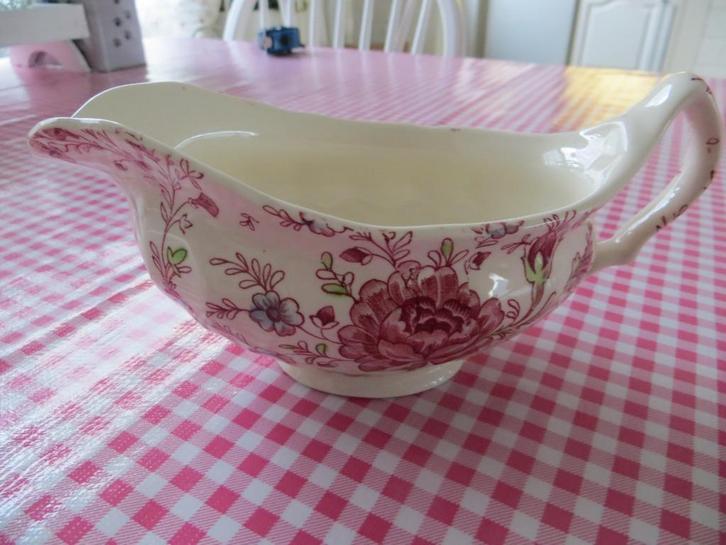 johnson brothers/rose chintz/juskom/saus/servies/roze, Huis en Inrichting, Keuken | Servies, Zo goed als nieuw, Overige typen