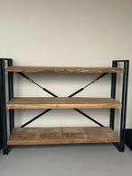 Houten wandkast met ijzeren frame - hip!, Ophalen, Met plank(en), 100 tot 150 cm, 100 tot 150 cm