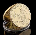 Elvis Presley, Souvenir vergulde Munt de Koning Van de Rock., Postzegels en Munten, Verzenden, Noord-Amerika, Losse munt