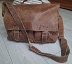 Vintage leren mannen schoudertas/laptoptas (aunts & uncles), Sieraden, Tassen en Uiterlijk, Tassen | Schoudertassen, Overige merken