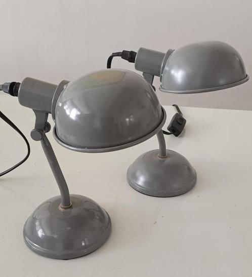 2x set klein industrieel design retro bureaulampje tafellamp, Huis en Inrichting, Lampen | Tafellampen, Zo goed als nieuw, Minder dan 50 cm