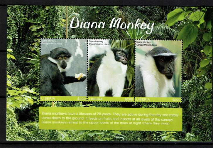 LIBITRIA 2018 PF BLOK MEERKAT APEN ZOOGDIEREN WILDLIFE 2, Postzegels en Munten, Postzegels | Thematische zegels, Postfris, Dier of Natuur