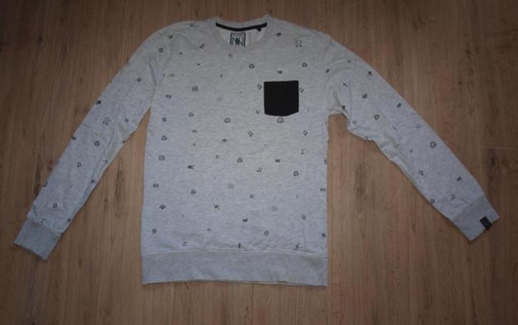 Lichtgrijs Truitje Non Grada (M), Kleding | Heren, Truien en Vesten, Gedragen, Maat 48/50 (M), Grijs, Ophalen of Verzenden