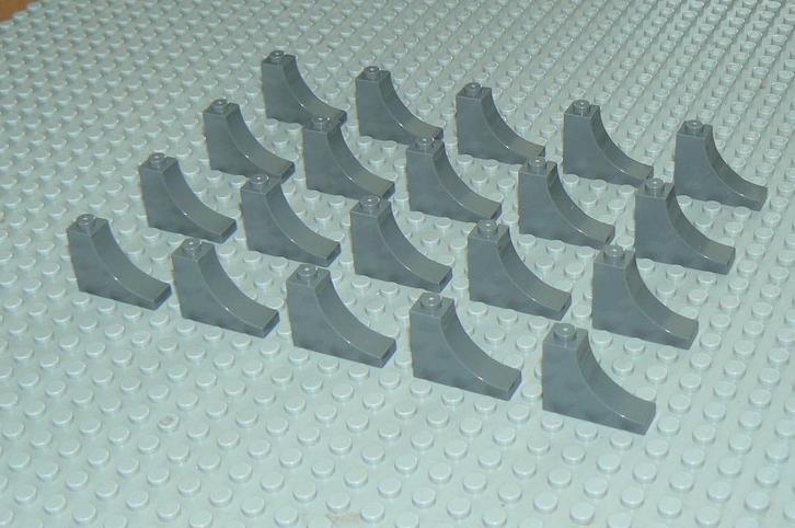 L541 Gebogen stenen 1x3 (binnen boog) donker grijs 20 st., Kinderen en Baby's, Speelgoed | Duplo en Lego, Nieuw, Lego, Losse stenen