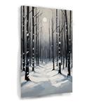 Bos in de winter canvas 60x90cm - 18mm., Huis en Inrichting, Woonaccessoires | Schilderijen, Tekeningen en Foto's, Nieuw, 75 tot 100 cm