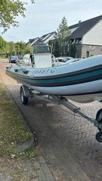 Rubberboot zodiac met 90pk Johnson en trailer setprijs €4499, Zo goed als nieuw, Benzine, Minder dan 70 pk, Overige materialen