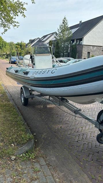 Rubberboot zodiac met 90pk Johnson en trailer setprijs €4499 beschikbaar voor biedingen