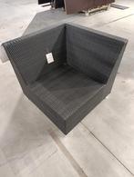 Zwarte wicker hoekmodule met een zitgedeelte van 60x60cm, Ophalen, Zo goed als nieuw, Wicker