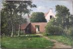 Thomas Van Wissen (1866-1954) - Zicht op tuin met kippen, Antiek en Kunst, Ophalen of Verzenden