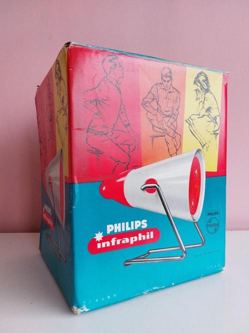 Vintage Philips Infraphil KL7500 warmtelamp 1960-1965 ZGAN, Verzamelen, Elektronische Apparatuur, Overige typen, Ophalen of Verzenden