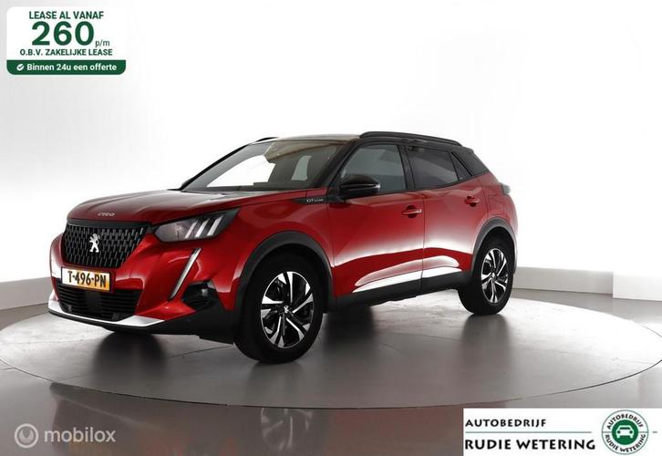 Peugeot 2008 1.2 130Pk Automaat GT-Line led|leer|cam|dab|ecc, Auto's, Peugeot, Bedrijf, Te koop, 360° camera, ABS, Achteruitrijcamera