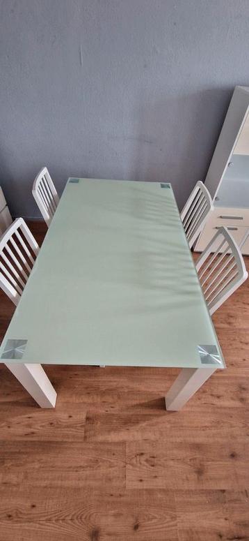 GRATIS Eettafel glazen blad 160x90 cm  met/zonder 4 stoelen  beschikbaar voor biedingen