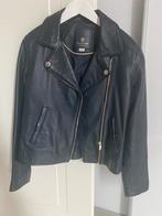 Echt leren jasje donkerblauw Massimo Dutti maat 146/152, Kinderen en Baby's, Ophalen of Verzenden, Zo goed als nieuw, Meisje, Jas