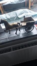 Vintage bronzen Paard en Kar, Ophalen of Verzenden