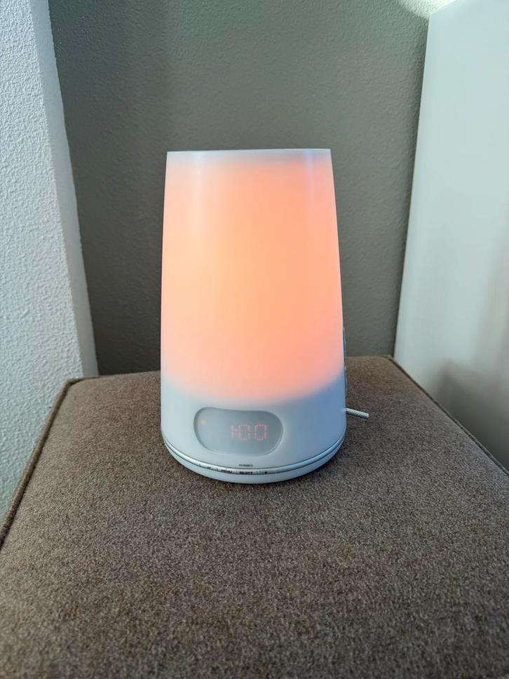 Philips Ambilight HF3485 - Nieuwstaat!, Witgoed en Apparatuur, Wekkers, Zo goed als nieuw, Digitaal, Ophalen of Verzenden