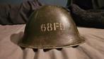 Britse/canadese MK3 Helm uit ww2 met markering, Verzamelen, Ophalen of Verzenden, Landmacht, Engeland, Helm of Baret