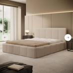 Beige Teddy Tweepersoonsbed (160 x 200), Huis en Inrichting, Slaapkamer | Bedden, Ophalen, Beige, Tweepersoons, Zo goed als nieuw