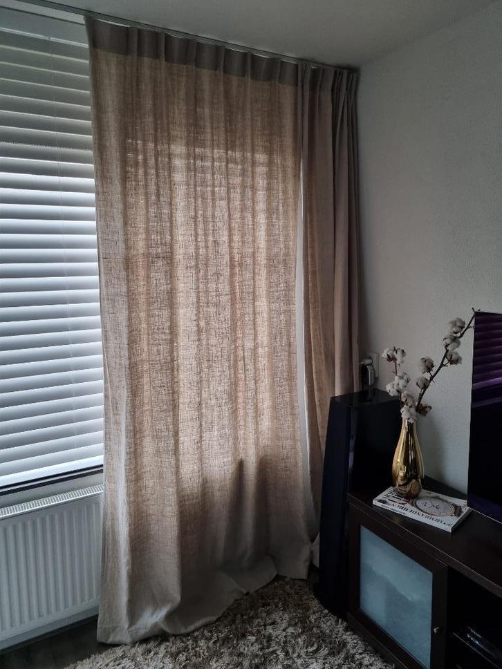 Gordijnen Ikea, Huis en Inrichting, Stoffering | Gordijnen en Lamellen, Zo goed als nieuw, 200 cm of meer, 100 tot 150 cm, Beige