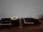 Zwarte 4-delige sushi-set - 2 stuks ***zgan***, Huis en Inrichting, Ophalen of Verzenden, Zo goed als nieuw, Overige stijlen