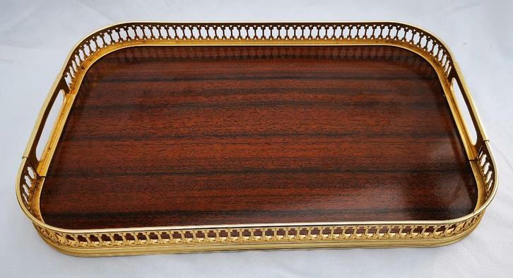 vintage Italy Italiaans dienblad van MB Pasch kop en schotel, Huis en Inrichting, Woonaccessoires | Dienbladen, Gebruikt, Hout