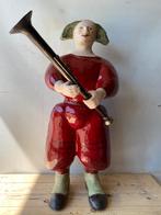 groot keramisch beeld Joop Hobijn Clown with flute, Antiek en Kunst, Ophalen