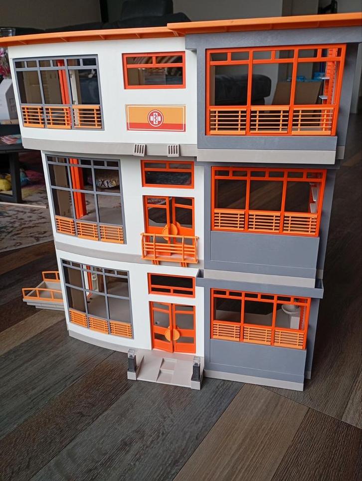 Playmobil Ziekenhuis 3 verdiepingen met Inrichting, Kinderen en Baby's, Speelgoed | Playmobil, Zo goed als nieuw, Complete set
