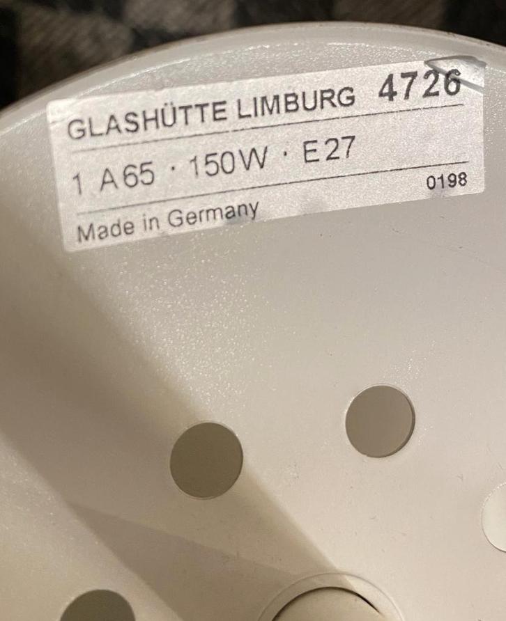 Leuke Design Schoollamp Glashütte Limburg ( vintage retro ), Huis en Inrichting, Lampen | Hanglampen, Zo goed als nieuw, 50 tot 75 cm