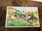 Ansichtkaart Valkenburg, fietser cartoon, fototjes, Ophalen of Verzenden, Limburg