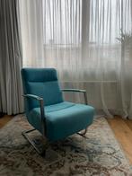 Fauteuil blauw, Huis en Inrichting, Ophalen, Gebruikt, 75 tot 100 cm, Stof