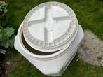 stevige vierkante voerton, 50 liter,  met schroefdeksel, Ophalen of Verzenden, Gebruikt