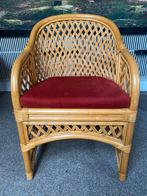 Rieten stoel met stevig zitkussen, Antiek en Kunst, Ophalen