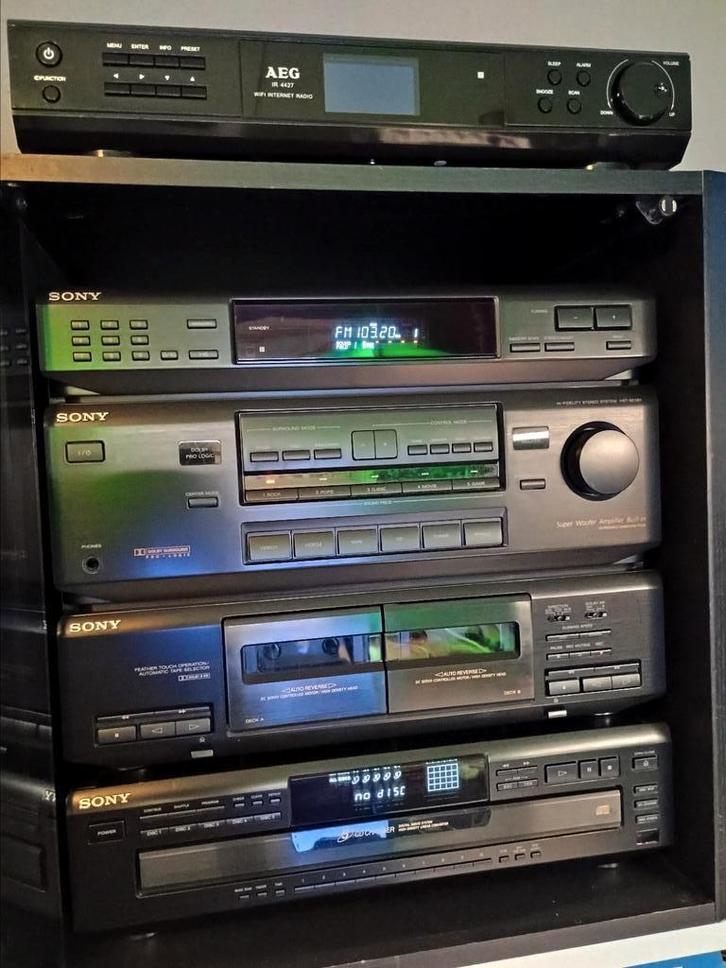 Nette Sony stereoset met internetradio, Audio, Tv en Foto, Stereo-sets, Zo goed als nieuw, Cassettedeck, Cd-speler, Tuner of Radio