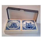 Set van 6 Delftsblauwe stijl tegels/ onderzetters, Ophalen of Verzenden, Gebruikt, Gebruiksvoorwerp
