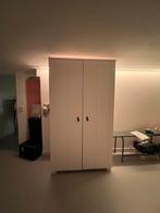 WOOOD Ties Kast - Grenen - Wit - 202x111x55, Huis en Inrichting, Kasten | Kledingkasten, Ophalen, Met hangruimte, 50 tot 100 cm