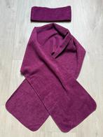 Fleece sjaal met haarband - paars, Ophalen of Verzenden, Zo goed als nieuw, Maat 38/40 (M), Sjaal