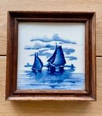 Delfts Blauw Tegeltje - Zeilschepen, Ophalen of Verzenden