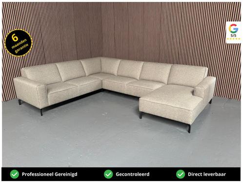 GRATIS LEVERING U-bank Donkergroen 350x265x160 SHOWROOMMODEL, Huis en Inrichting, Banken | Bankstellen, Nieuw, Hoekbank, Vierpersoons of meer